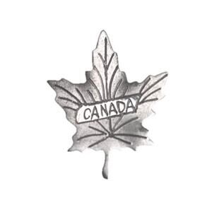 925 Sterling Silver Canada Maple Leaf Brooch Pin Nature Jewel Vintage 1"